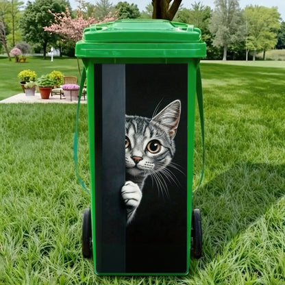 Cartoon Trash Can Makeover Sticker – Fun Animal Bin Decal✨
