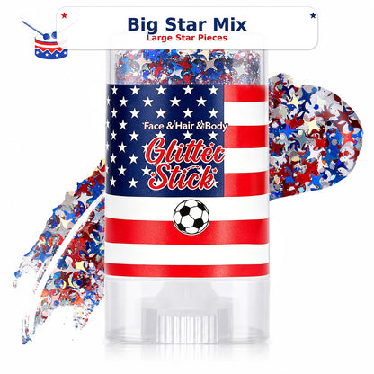 ✨2026 Independence Day Glitter Stick – Red, White & Blue Sparkle 🎆