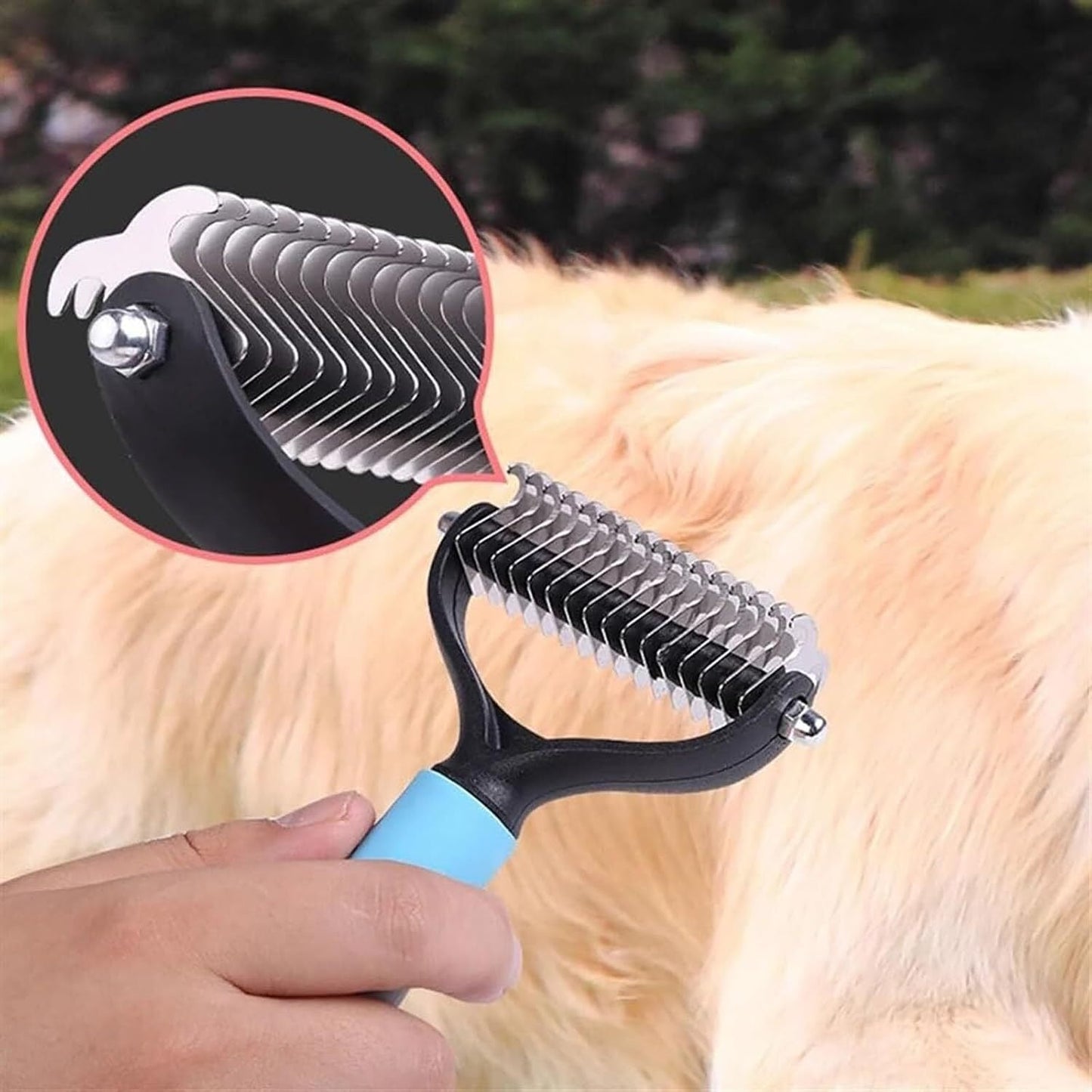✨Dual-Sided Pet Deshedding Brush for Dogs & Cats🐶🐱