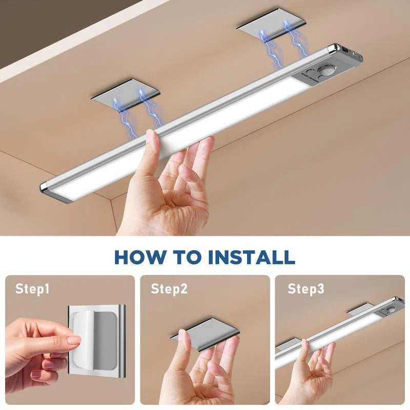 76-LED Wireless Rechargeable Motion Sensor Light | Magnetic Closet & Cabinet Lighting 💡