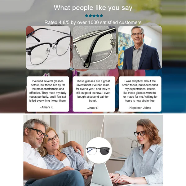 Anti-Blue Light Reading Glasses for Men & Women - Clear Vision & Eye Protection