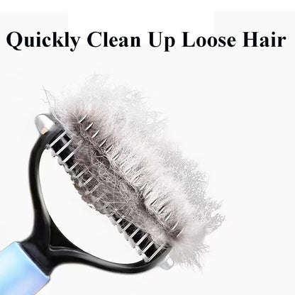 ✨Dual-Sided Pet Deshedding Brush for Dogs & Cats🐶🐱