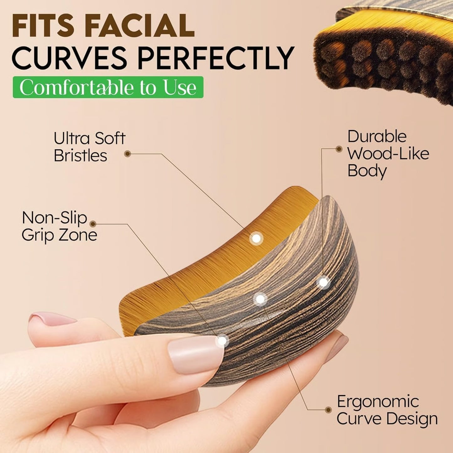 Facial Contour Massage Brush - Daily Soft Lift Ritual