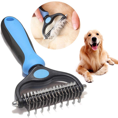 ✨Dual-Sided Pet Deshedding Brush for Dogs & Cats🐶🐱