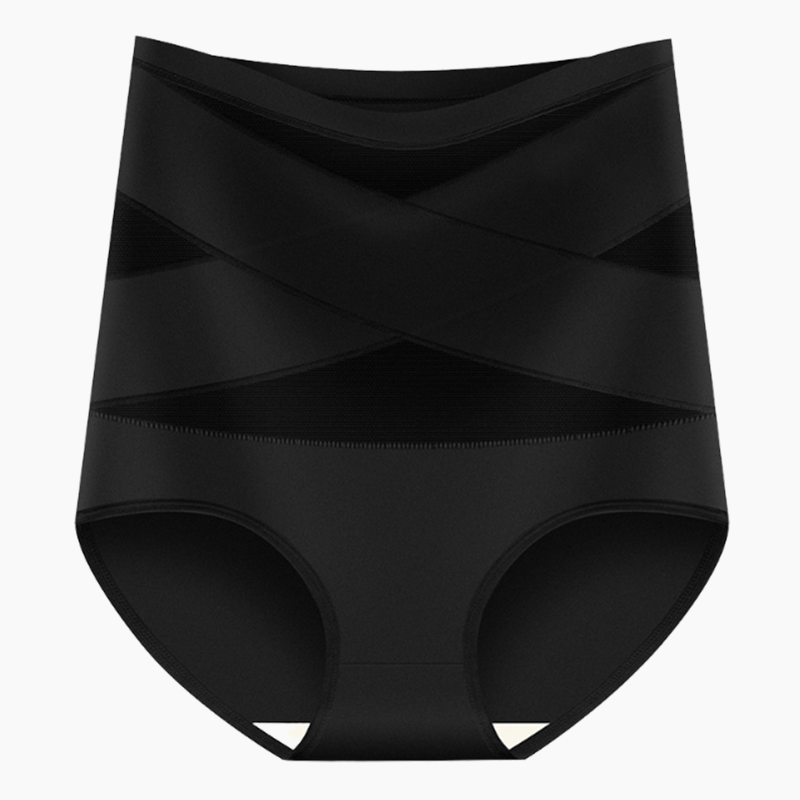 🌸Last Day-Buy 2 Get 3 Packs✨Plus-Size High-Waist Cross Tummy Control Panties